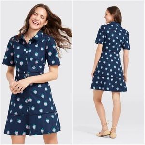 Draper James Strawberry Shirtdress, Nassau Navy